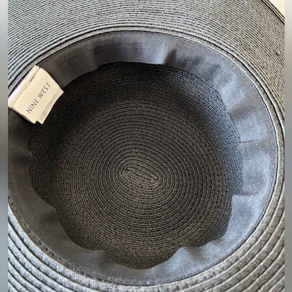 ❤️HOST PICK❤️ NINE WEST Glam Very Wide Brim Black Sun Hat - Picture 9 of 15
